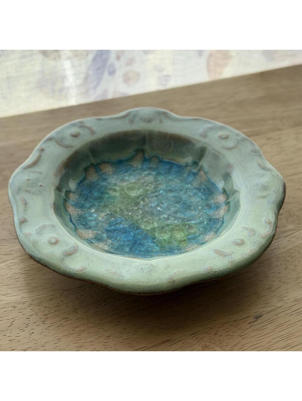 Handmade Ceramic Scalloped Trinket Dish